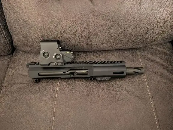 AR-15 9MM 9 MM Billet Right Side Charging Upper | 5" Barrel | 1:10 Twist | Blow Back Gas System | 4" MLOK