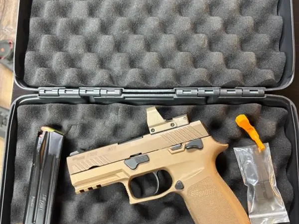Sig sauer m18 with leupold do pro red dot sight
