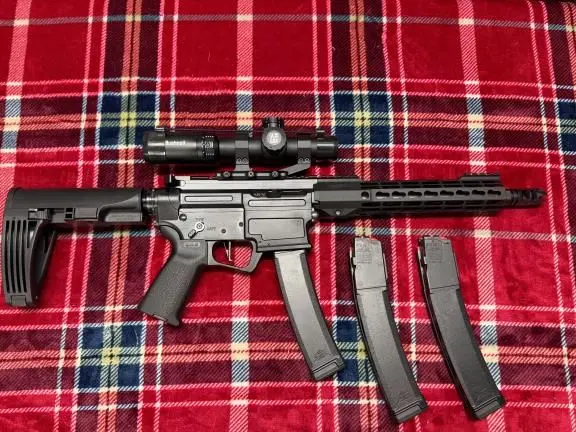 Psa AR-V 9mm Pistol with upgrades