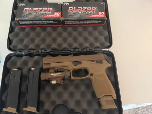 SIG Sauer P320 M17 w/ Olight Baldr Pro, 3 Magazines & 100 Rounds 9mm