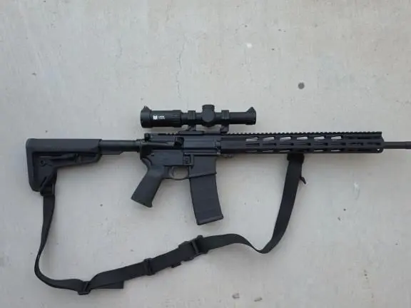 Ruger mpr AR15 rifle with FFP scope Magpul sling Magpul dust cover extended charging handle all brand new