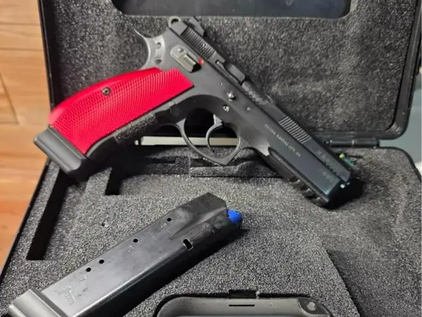 CZ 75 SP-01 9mm — Cajun Gun Works Upgrades, Fiber Optic, Aluminum Grips