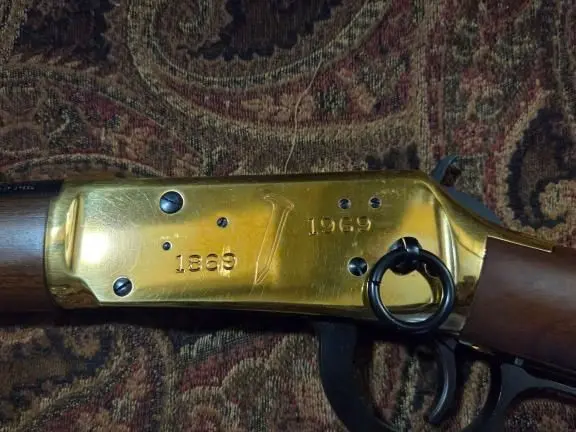 Winchester Model 94 Golden Spike Commemorative .30-30, 20 Inch, Gold-Plated Receiver, 1969 Lever-Action Carbine
