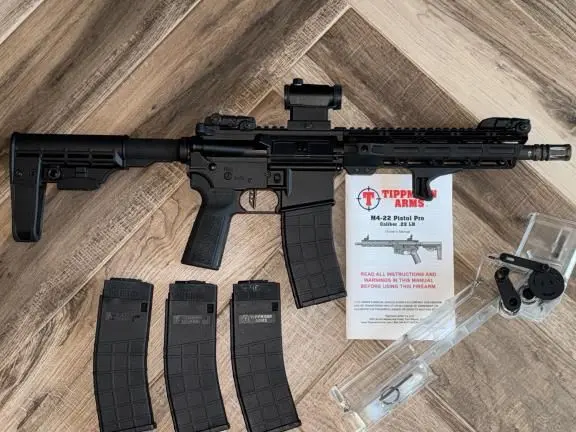 Nicely upgraded Tippmann M4-22 AR Pistol