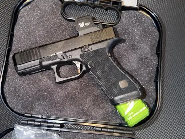 Glock 45 gen 6, NIB, tactical pontoon trigger and red dot, ext mag