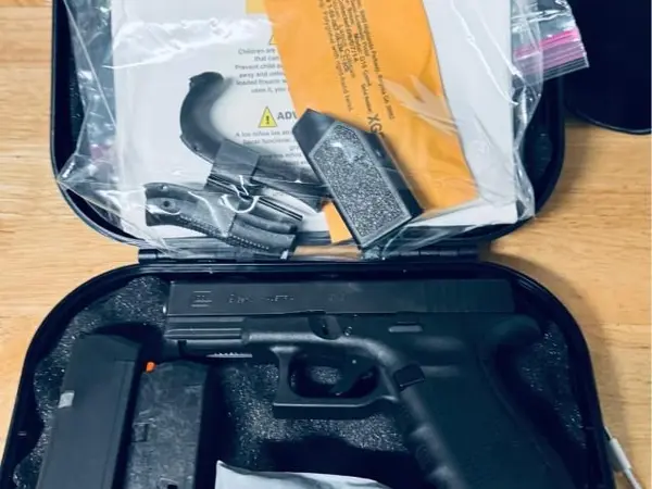 Glock 19 Gen 4 – Trijicon Night Sights, 3 Mags, Complete Box – $395
