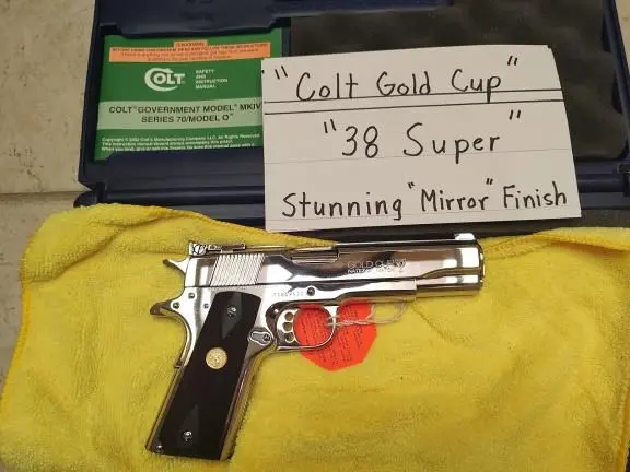 NIB FACTORY POLISHED COLT 38 SUPER GOLD CUP NATIONAL MATCH MK.IV SERIES 70