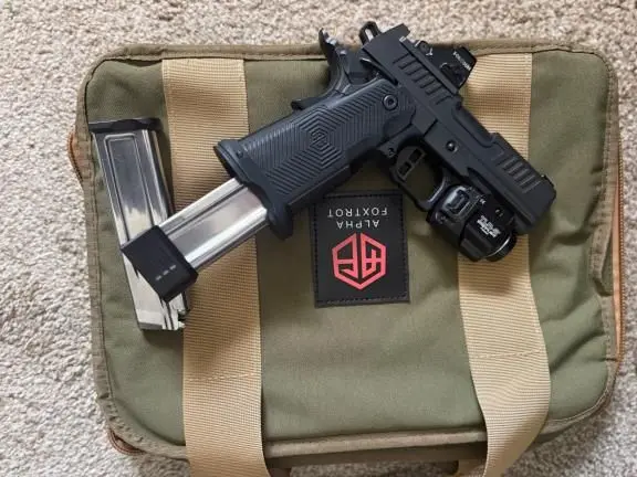 Alpha Foxtrot AF1911 Romulus 9mm 3.5″ Bull Barrel DLC Black 2011 Pistol