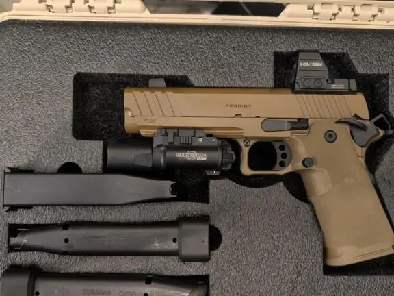 Springfield Armory 1911 DS Prodigy Comp AOS 9mm – Coyote Brown