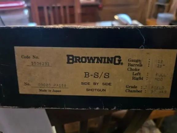 1983 Browning SxS 12 gauge