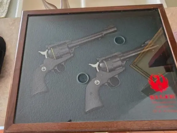 Rare Ruger 50th Anniversary Matched Set: .357 Mag & .44 Mag “Flat Top” Blackhawks (Matching Serial Numbers & Display Case)