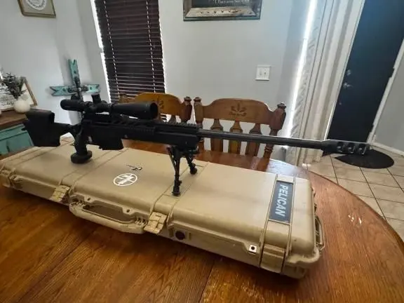 Savage Arms 338 Lapua bolt action w/Vortex Pelican case, ammo, bipod, magazine