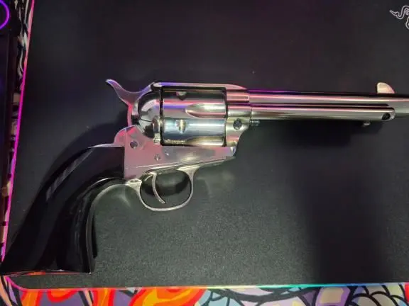 UBERTI 1873 CATTLEMAN IN Polished Nickel 45LC (LONG COLT)