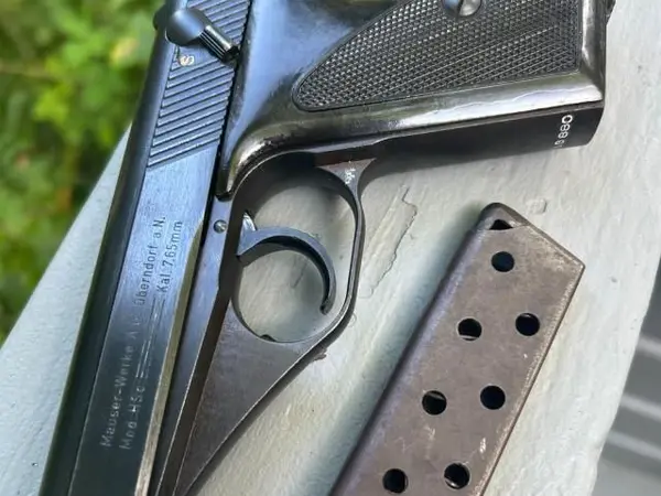 German WWII Nazi Black Widow Grips HSC with Police Proof Marks