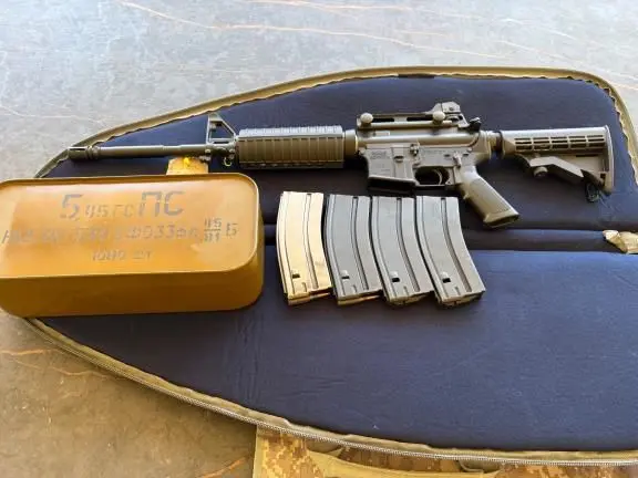 5.45x39 AR15R with 7N6 ammo, mags and case