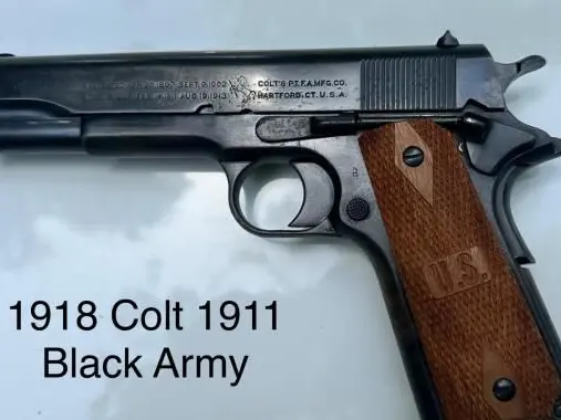 1918 Colt 1911 “black army” 45acp