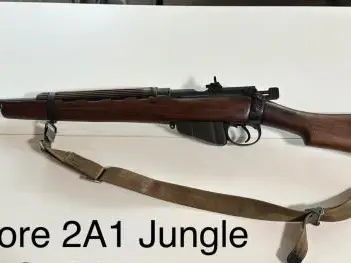 WWII-era Lee-Enfield jungle carbon based on a 1941 Ishapore SHT. LE III* action and chambered in .303 British.