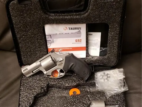 TAURUS 692 38SPL/357MAG/9MM STAINLESS 7RD REVOLVER-UNFIRED!