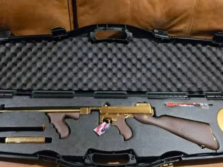 Auto Ordnance Thompson 1927A-1, Deluxe Carbine, .45 Cal., Gold plated