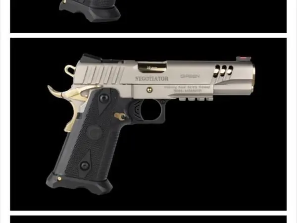 EAA Girsan Witness 2311 Negotiator TALO 10mm 5" 15rd Pistol, Black/Gold