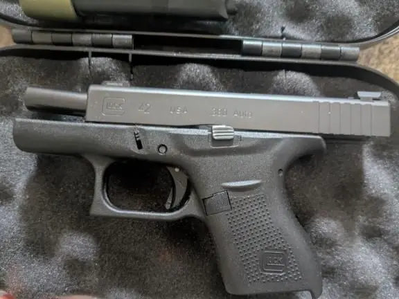Glock 42 G42 lightly used w/ Hackathorn sights, 4x mags