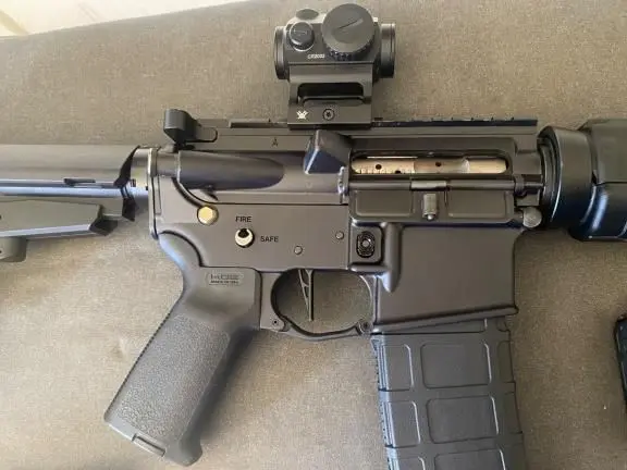 A.R. 15 with Super safety and flat face trigger
