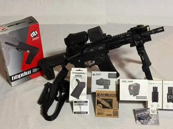 AR-15 .300 Blackout Pistol, arm brace, custom built