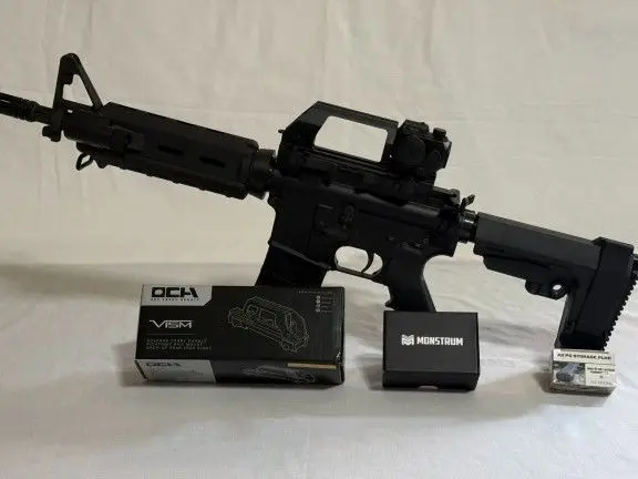 AR-15 Pistol 5.56 NATO SBA arm brace & accessories
