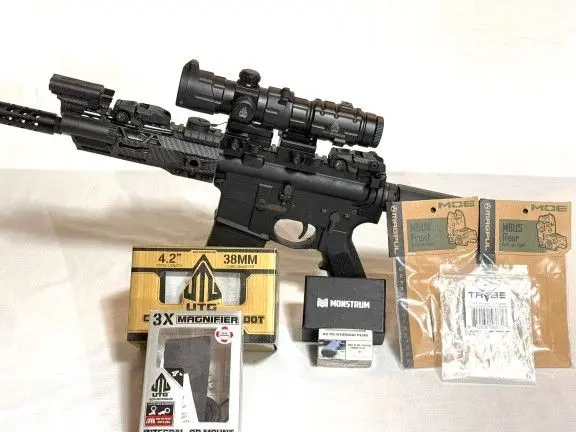 AR-15 Pistol 5.56 NATO SS Barrel, SBA arm brace & accessories