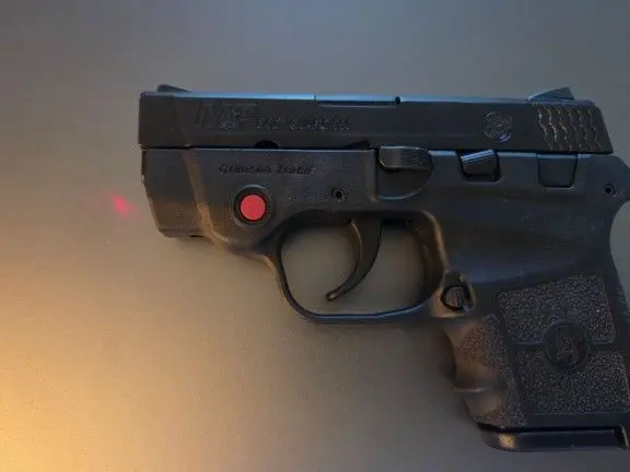 S&W bodyguard. 380, crimson trace