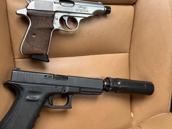Glock 17 and walther ppk threaded barrel
