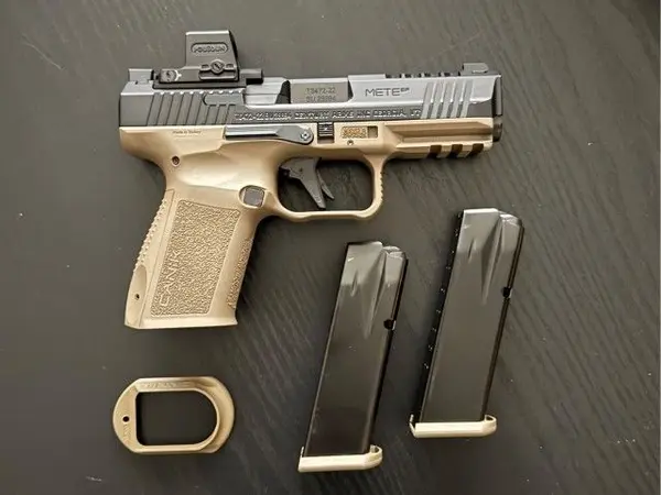 Canik METE SF (Black/FDE) w/ Holosun EPS MRS and Canik Flat Trigger
