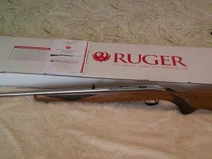 Ruger # 08634, 22 Mag, , Bolt Action. Wood Stock, Stainless Steel