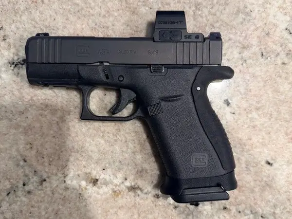 Glock 43x MOS w Osight SE & Glock night sights, plus accessories