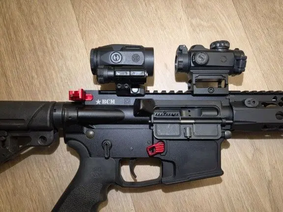 Custom AR‑15 (5.56 NATO) — BCM KMR‑A15 Upper / "Model 17" Lower, Dual Red‑Dot Build