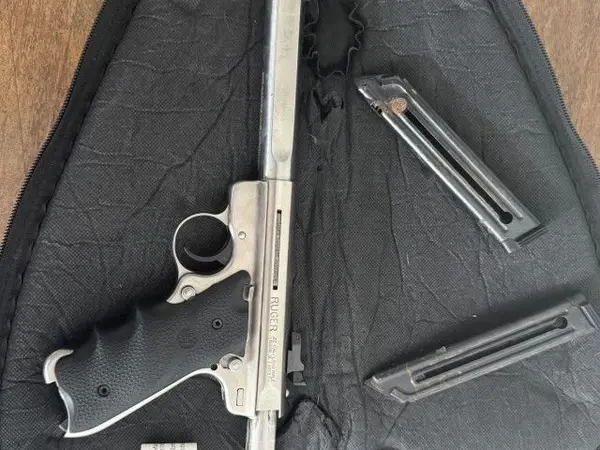 Ruger Mark III Competition Target .22 LR — Stainless — Hogue Grip — HiViz Sights