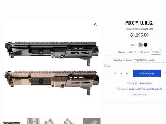 MAXIM PDX/SCW (COMPLETE UPPER) in 7.62X39