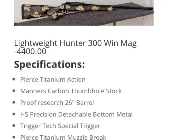 300 Win Mag built by Pierce Engineering