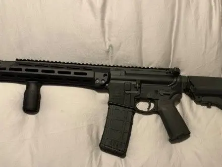 LMT 12 inch gas piston rifle with shovelnose upper
