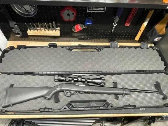 Ruger 10/22 & scope with additional wood stock
