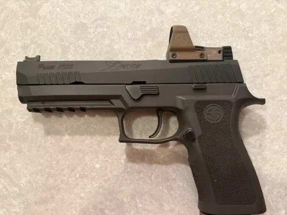 Sig Sauer P320 XFive Legion TXG 9mm – Leupold DeltaPoint Pro (or irons for $200 less)
