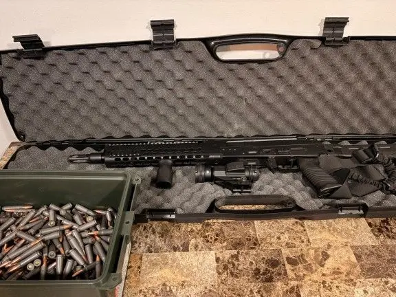 FTF Nashville - Krebs Custom Russian Saiga 7.62x39, Vortex Strikefire II, 906 rds Barnaul Ammo & Hard Case Bundle