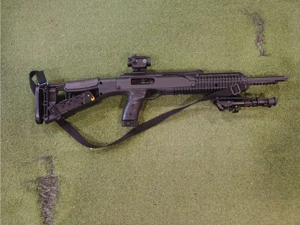 Hi Point 1095 10mm Carbine with sling, red dot, bipod, and 3 mags