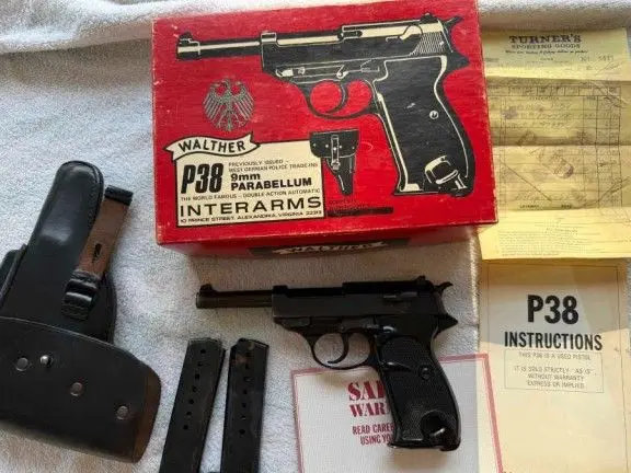 Walther P38 9mm - German Police w/ Box - $975