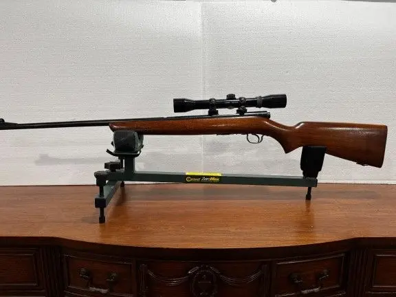 Winchester Model 43 218 Bee rifle with scope