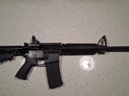 Ruger AR-556 with ammo and magazines