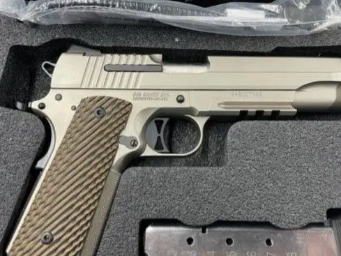 Sig Sauer 1911 Nickel Rail .45 ACP 5″