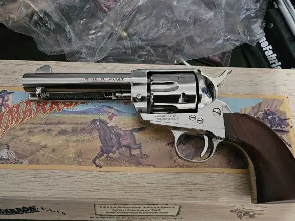 Pietta Pistolero .45 Long Colt Revolver 4.75" Nickel