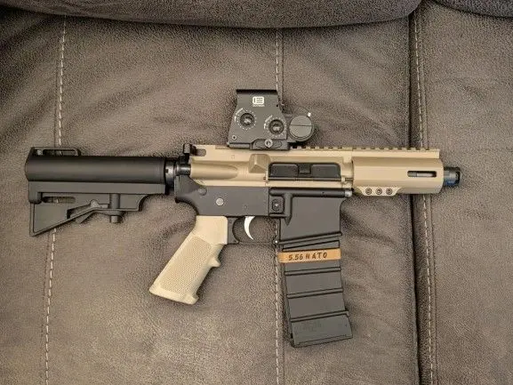 AR-15 5.56 556 4.5" BARREL PISTOL CERAKOTED WITH (4) 30RD MAGAZINES