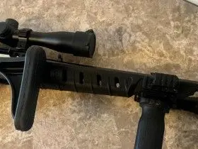 Ruger 10-22 tactical 22LR with accessories.
